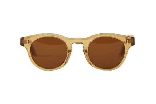 Essex - Round Designer Sunglasses - Champagne