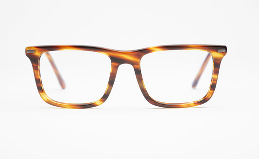 The Director 3 | Tortoiseshell Frame Glasses - Designer Prescription Glasses with Oversized Rectangular Frames
