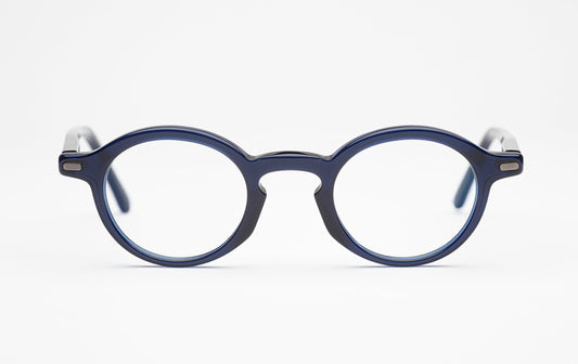 The Explorer 2 | Blue Frame Designer Prescription Glasses with Low Nose Bridge