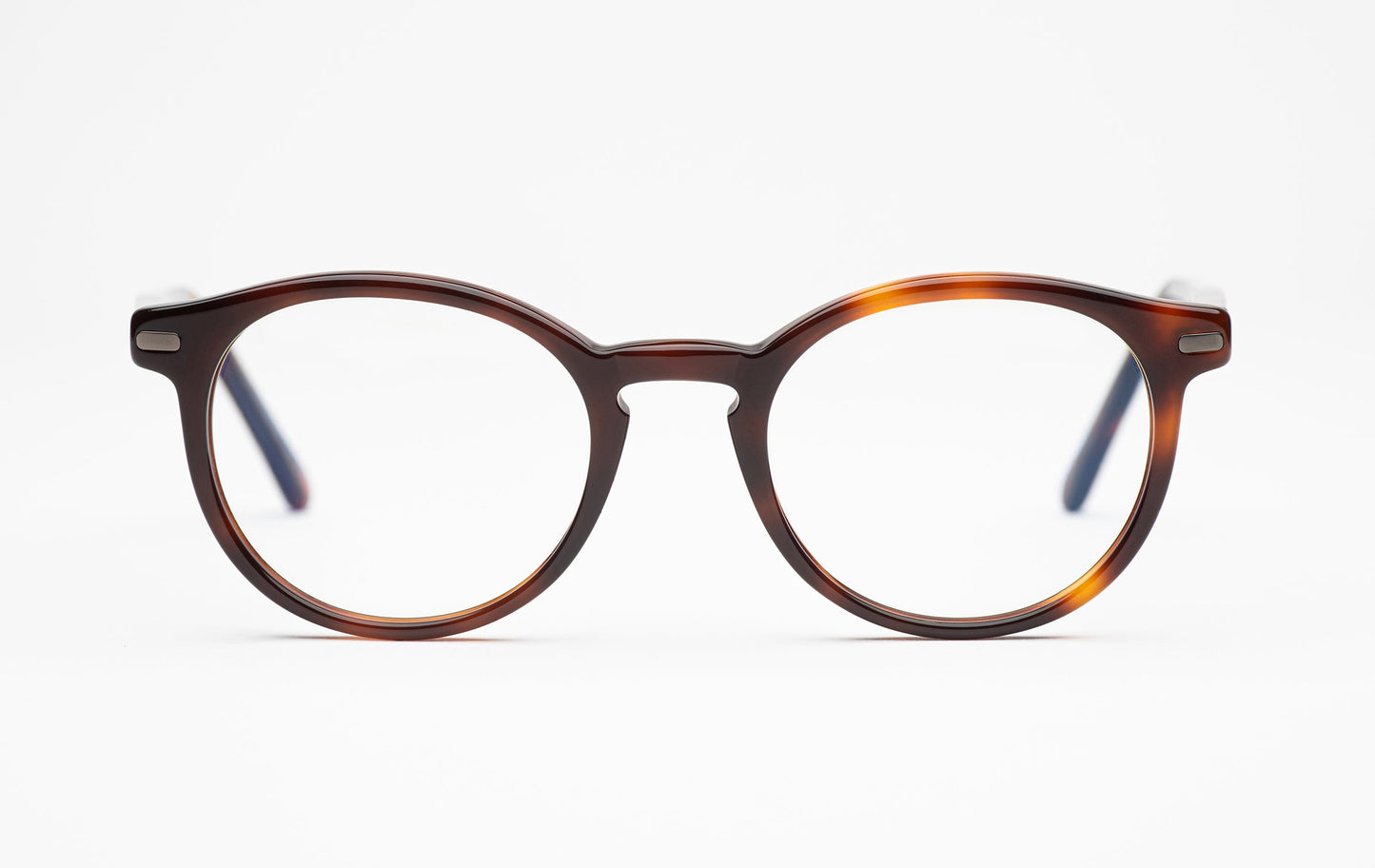 The Traveler 3 | Round Acetate Frame Eyeglasses – Tortoiseshell Designer Prescription Glasses – Low Nose Bridge