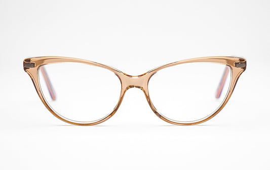 The Visionary 2 | Cat Eye Acetate Frame Eyeglasses – Gold Cateye Designer Prescription Glasses