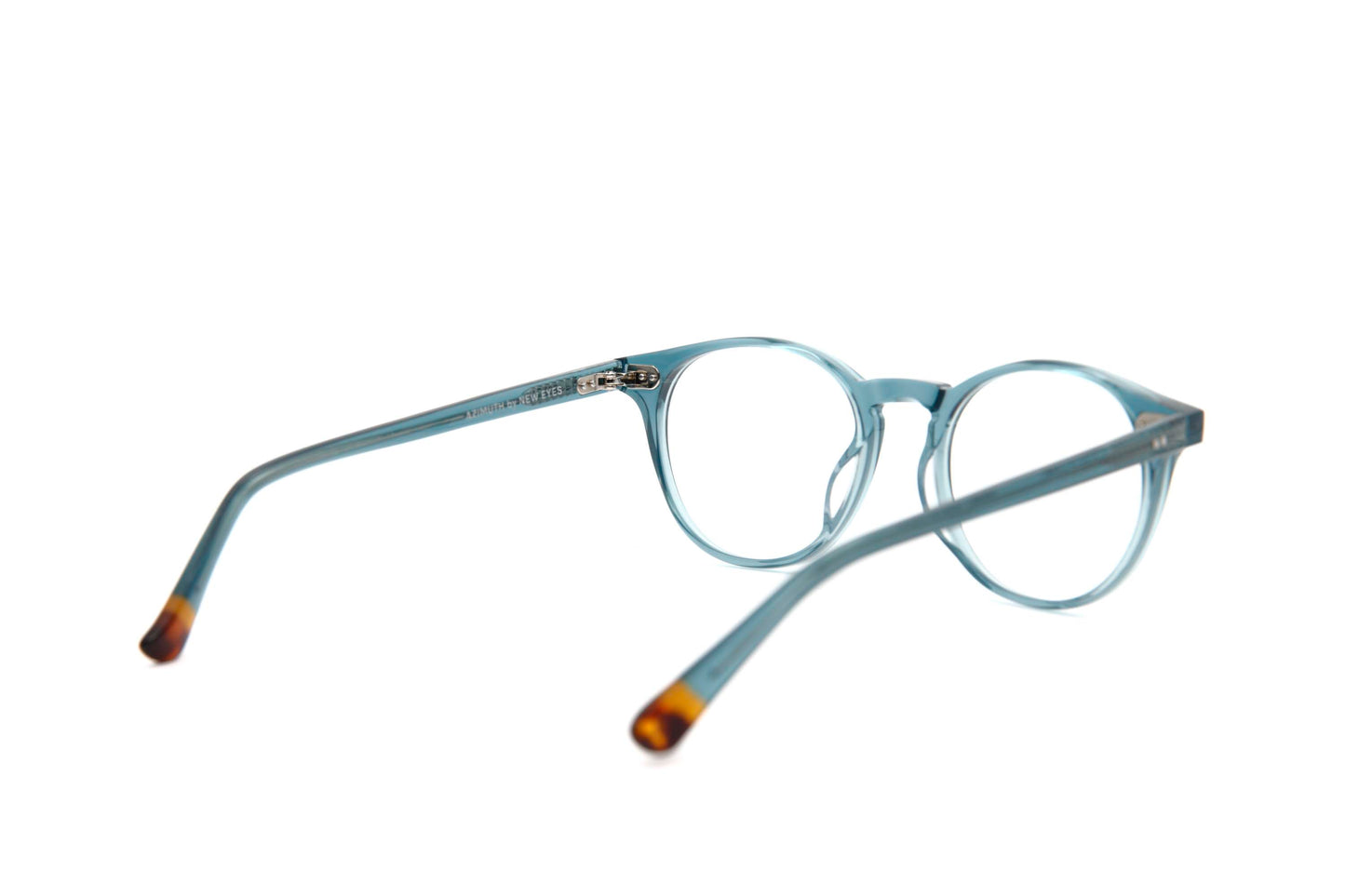 Horizon Designer Round Glasses Forest Green Back View