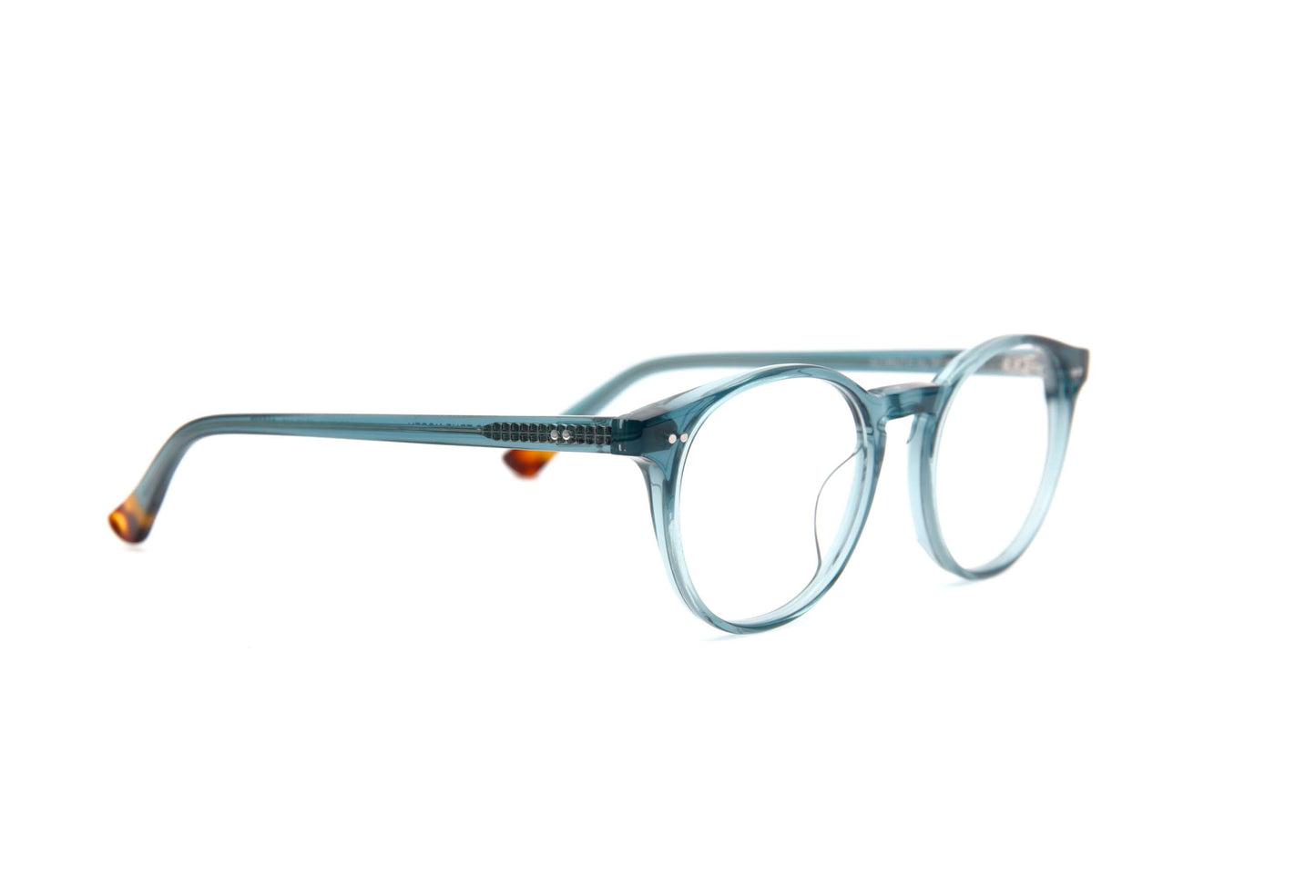 Horizon Designer Round Glasses Forest Green Left Side