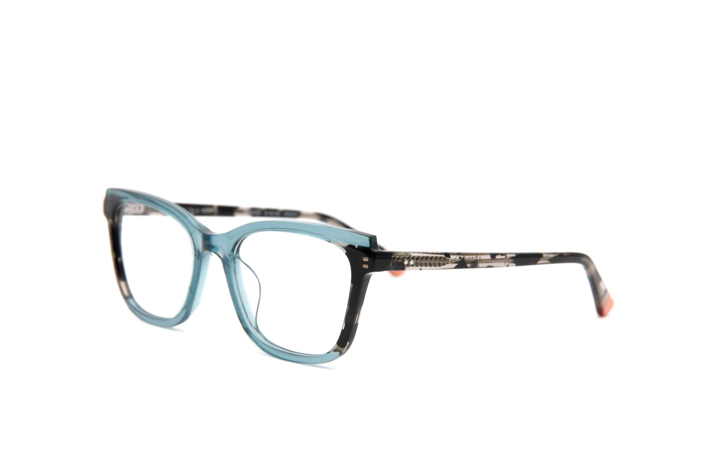 Meridian Designer Cat-Eye + Square Tortoise & Teal