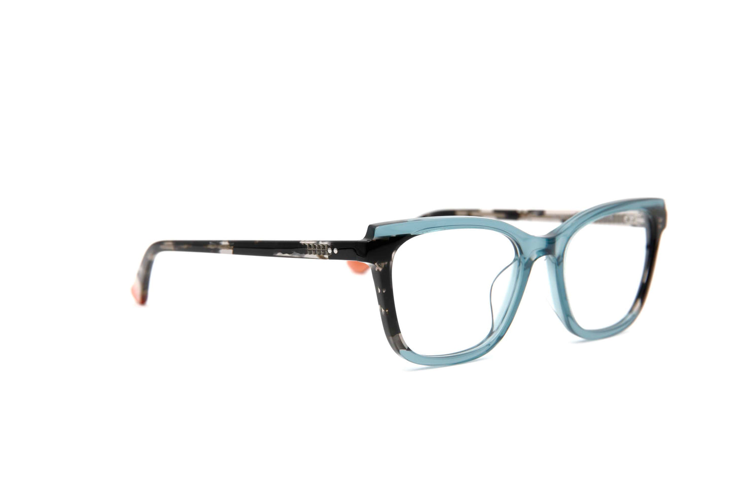 Meridian Designer Cat-Eye + Square Tortoise & Teal