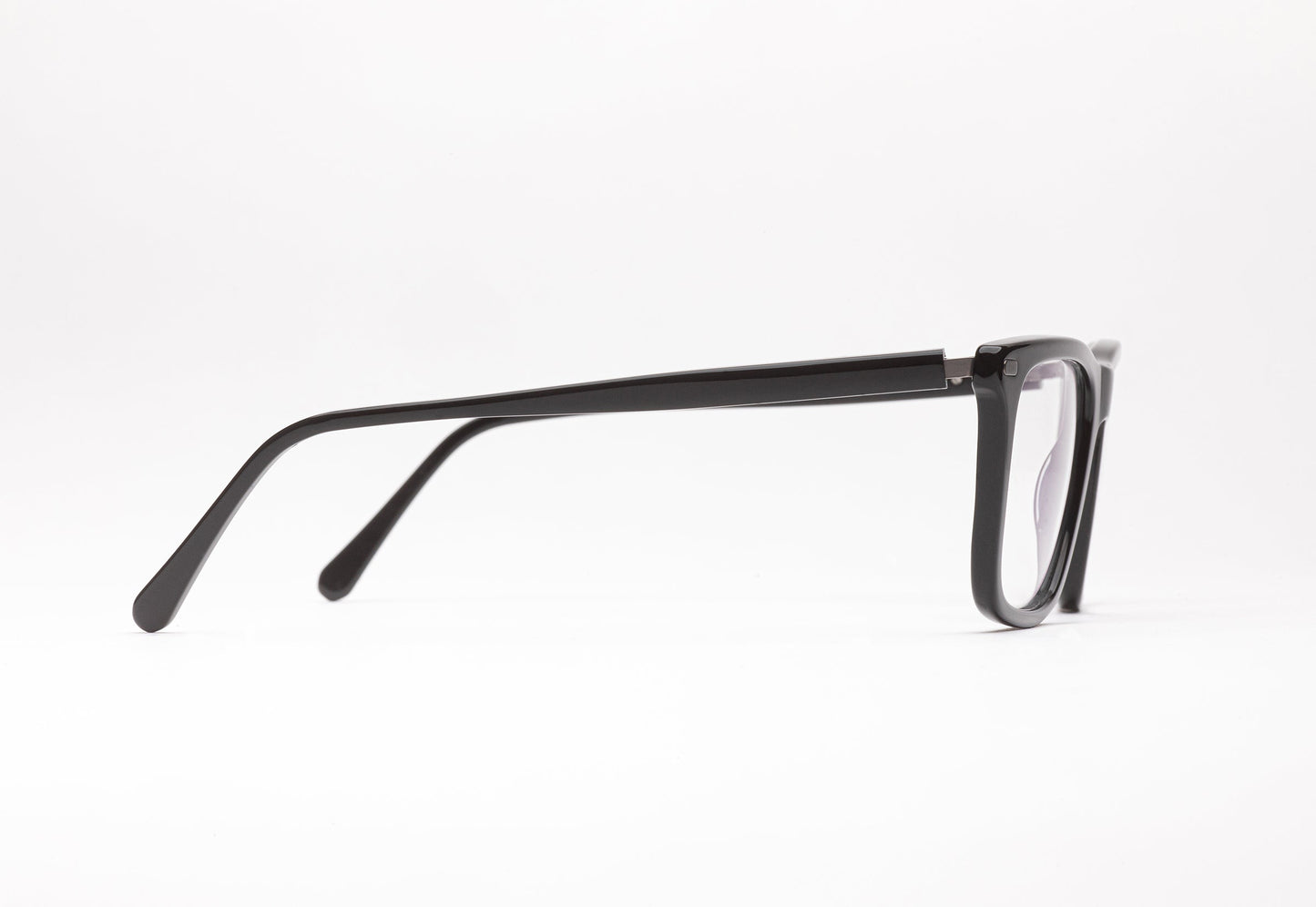 Side View - The Director | Clear Frame Glasses - Designer Prescription Glasses with Oversized Rectangular Frames