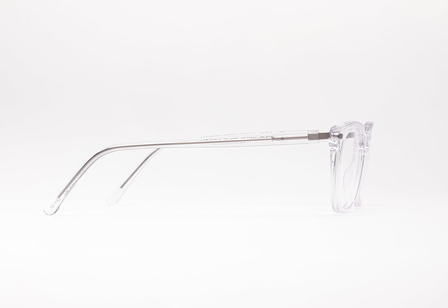 Side View - The Giver 3 | Square Prescription Designer Glasses – Transparent Clear Frames