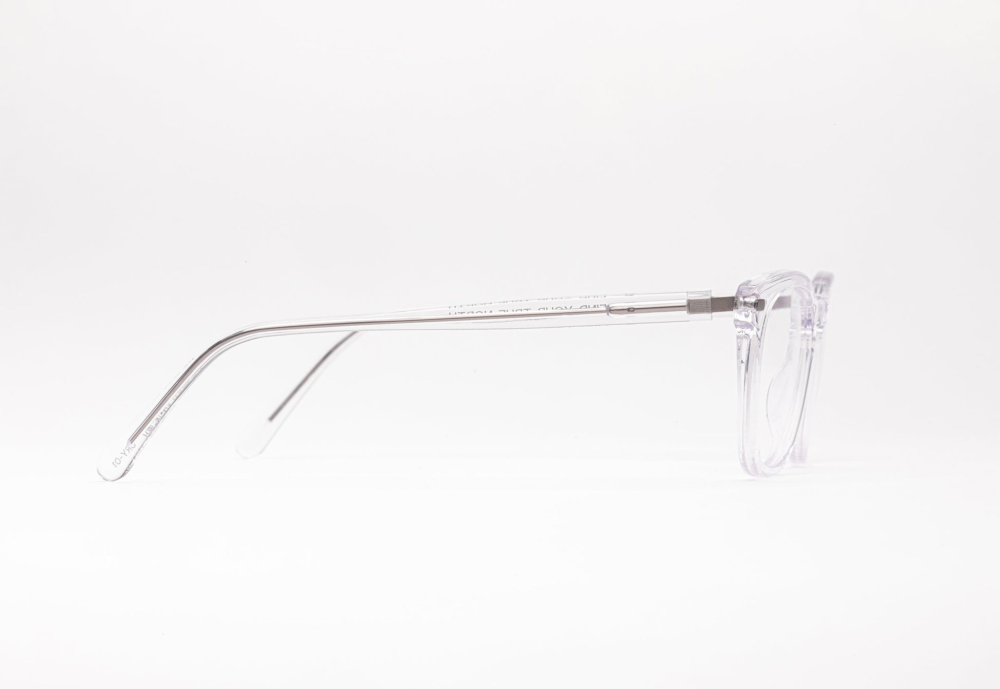 Side View - The Giver 3 | Square Prescription Designer Glasses – Transparent Clear Frames