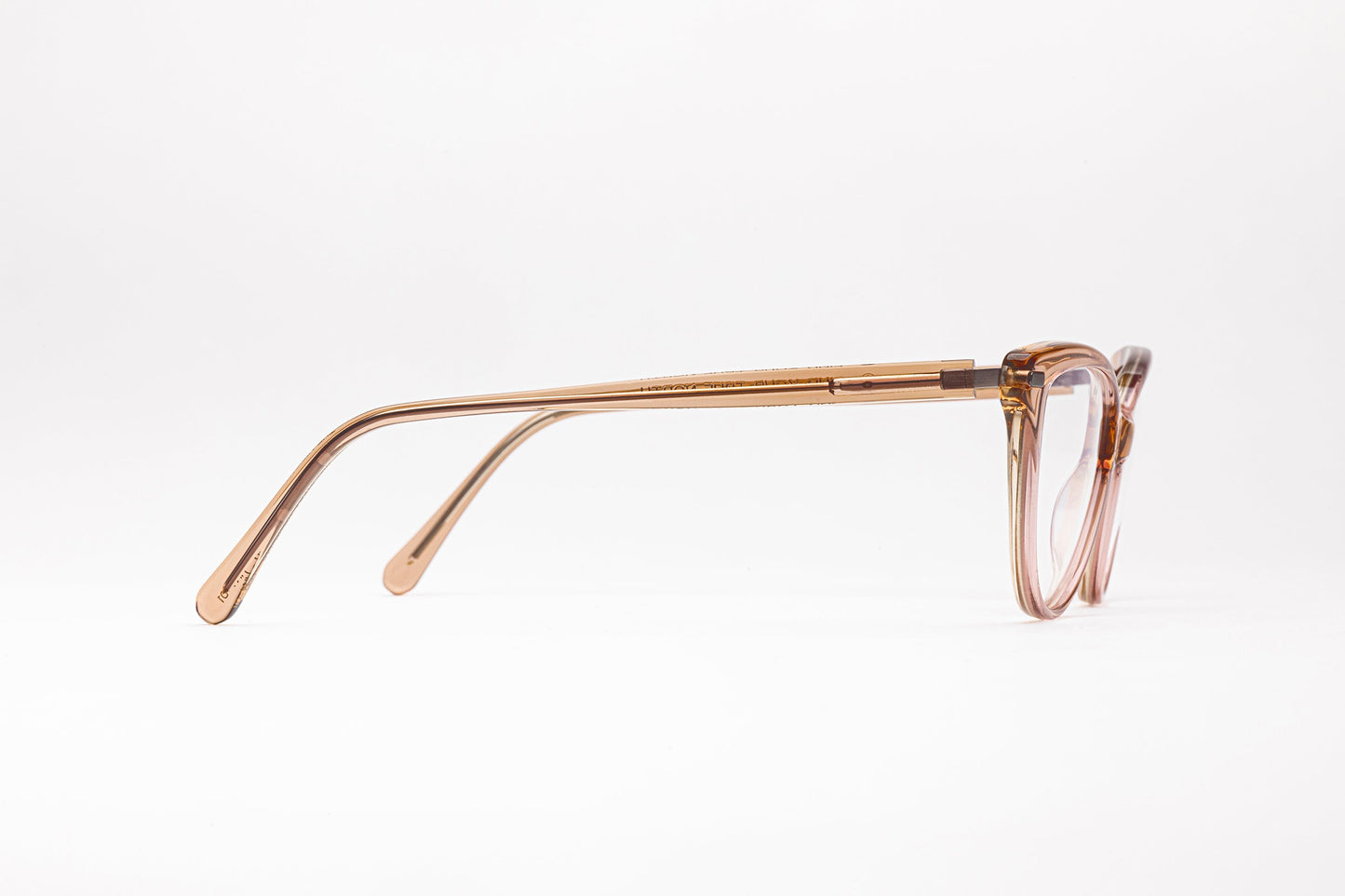 Side View - The Visionary 2 | Gold Cat-Eye Acetate Frames – Designer Glasses