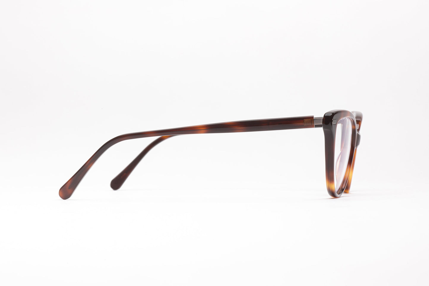 Side View - The Visionary 3 | Cat-Eye Tortoiseshell Acetate Frames – Designer Glasses