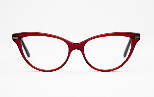 The Visionary | Cat Eye Acetate Frame Eyeglasses – Red Cateye Designer Prescription Glasses