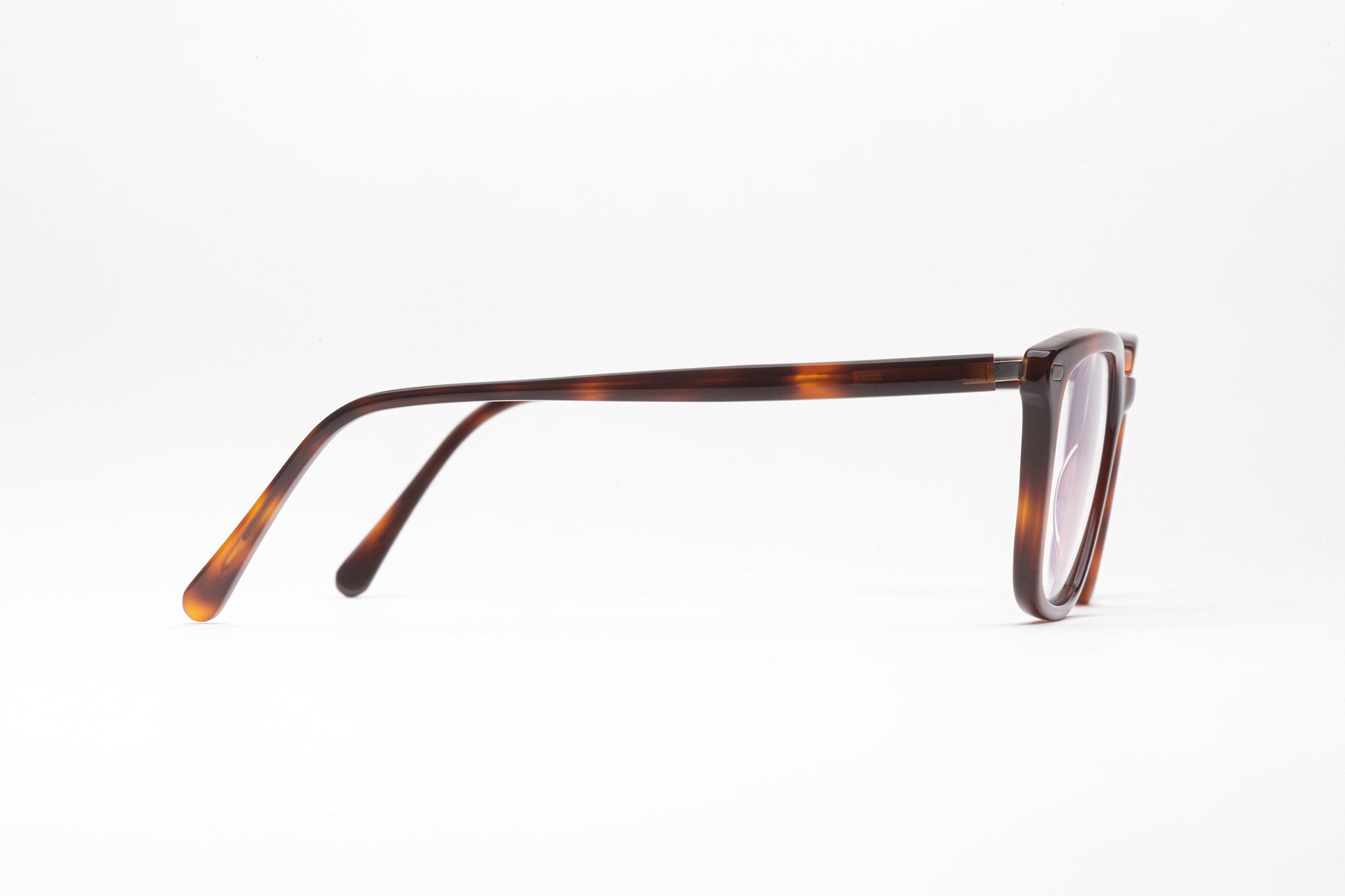 Side View - The Voyager | Square Tortoiseshell Acetate Frames – Designer Glasses