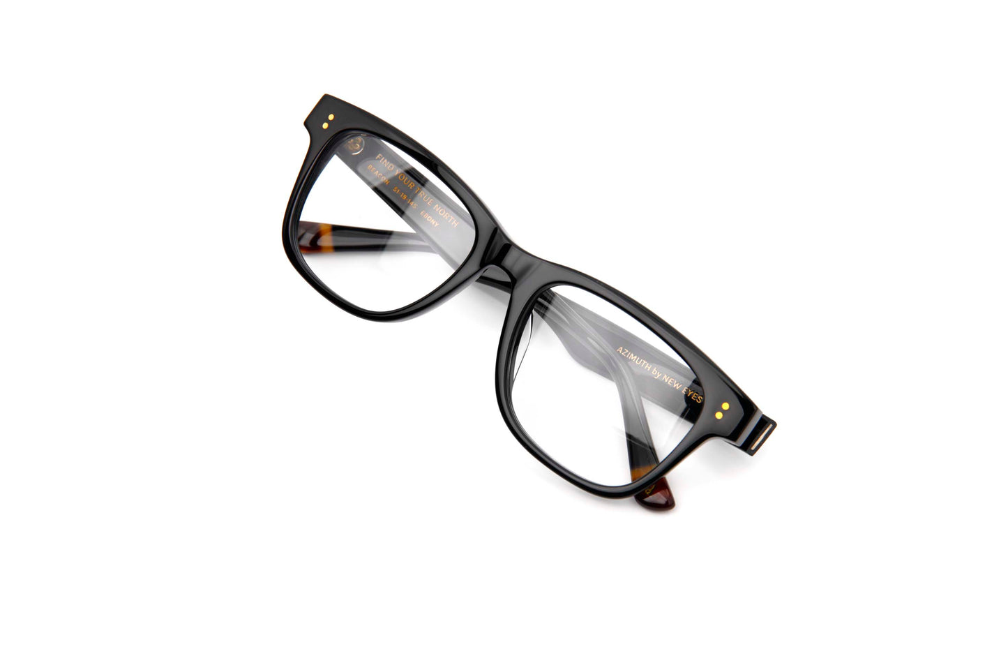 Beacon Designer Square Glasses Black Ebony