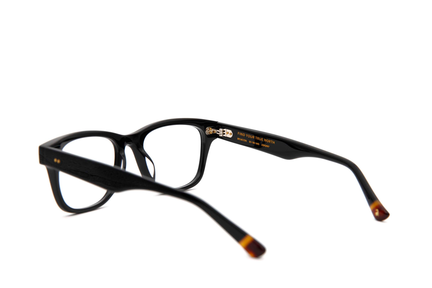 Beacon Designer Square Glasses Black Ebony