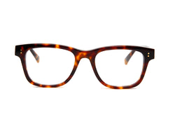 Beacon Designer Square Glasses Tortoise Pattern Front View