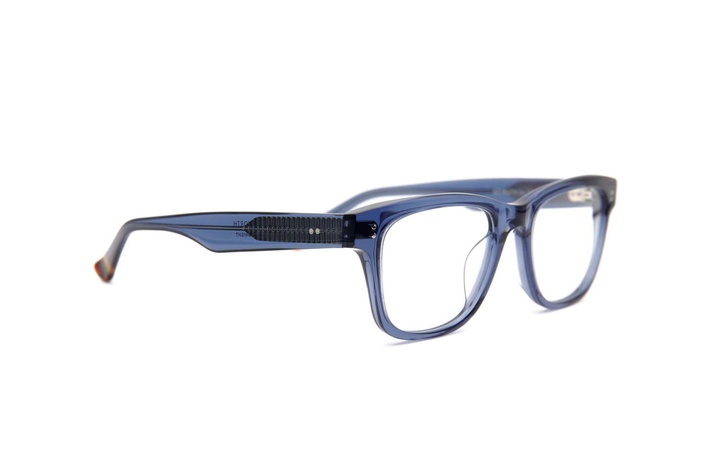 Beacon Designer Square Glasses Midnight Blue Left Side