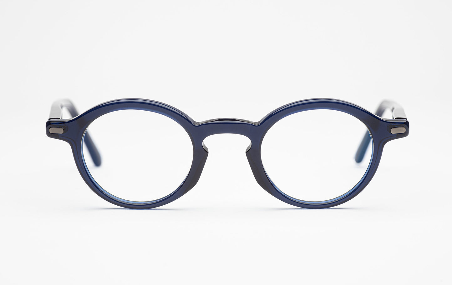 The Explorer 2 | Blue Frame Designer Prescription Glasses with Low Nose Bridge 