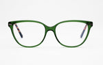 The Humanist 3 | Oval Cat Eye Glasses - Designer Prescription Eyeglasses – Green Acetate Frames