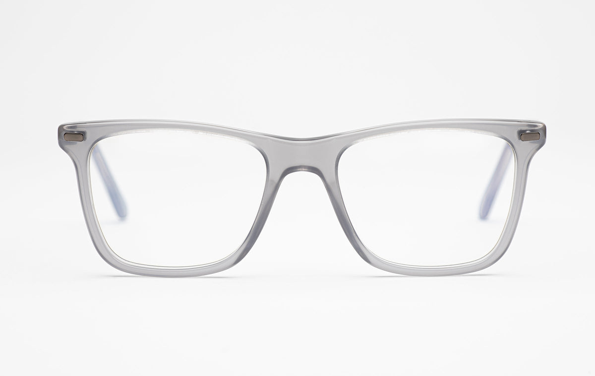 The Navigator 2 | Acetate Square Frame Glasses - Designer Prescription – Dark Grey