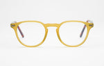 The Sage 2 | Acetate Round Frame Glasses - Designer Prescription – Yellow with Tortoiseshell Temples