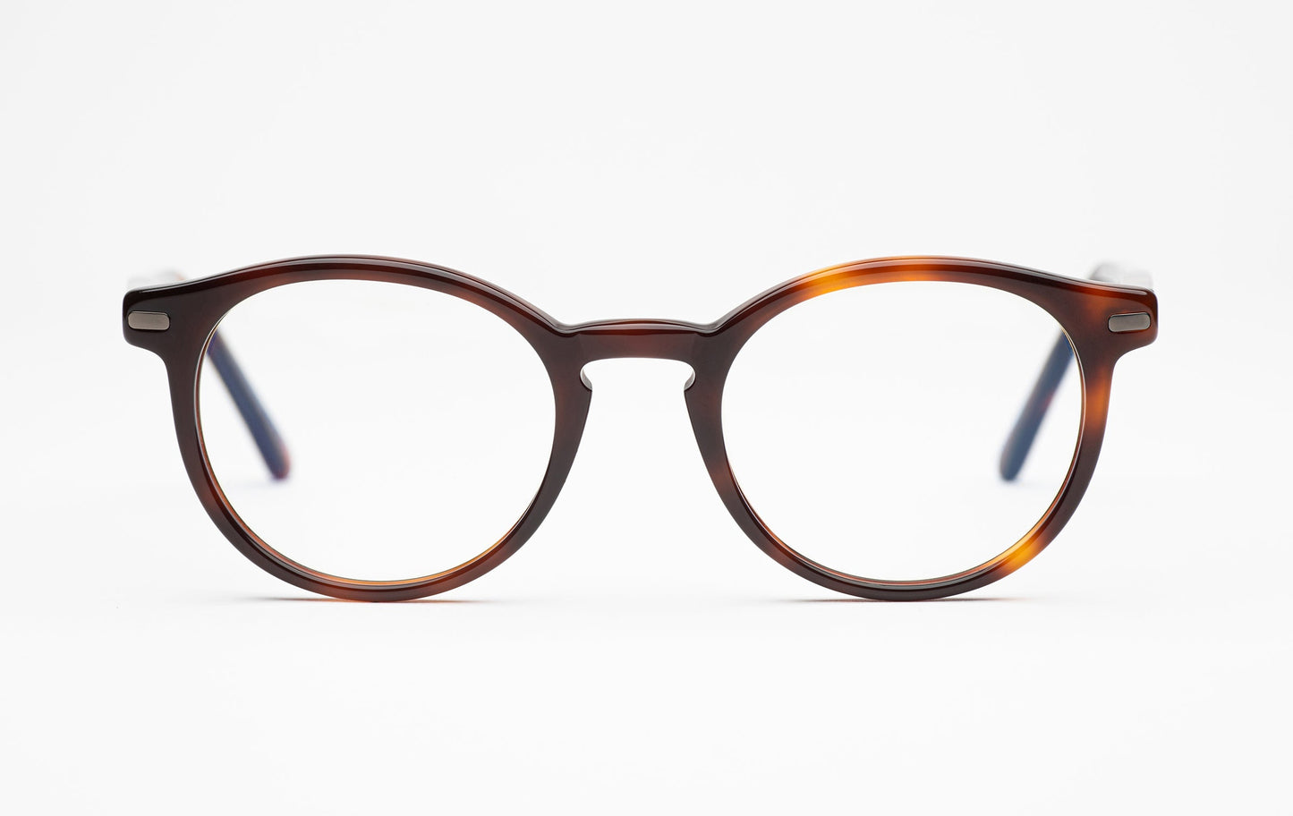 The Traveler 3 | Round Acetate Frame Eyeglasses – Tortoiseshell Designer Prescription Glasses – Low Nose Bridge 