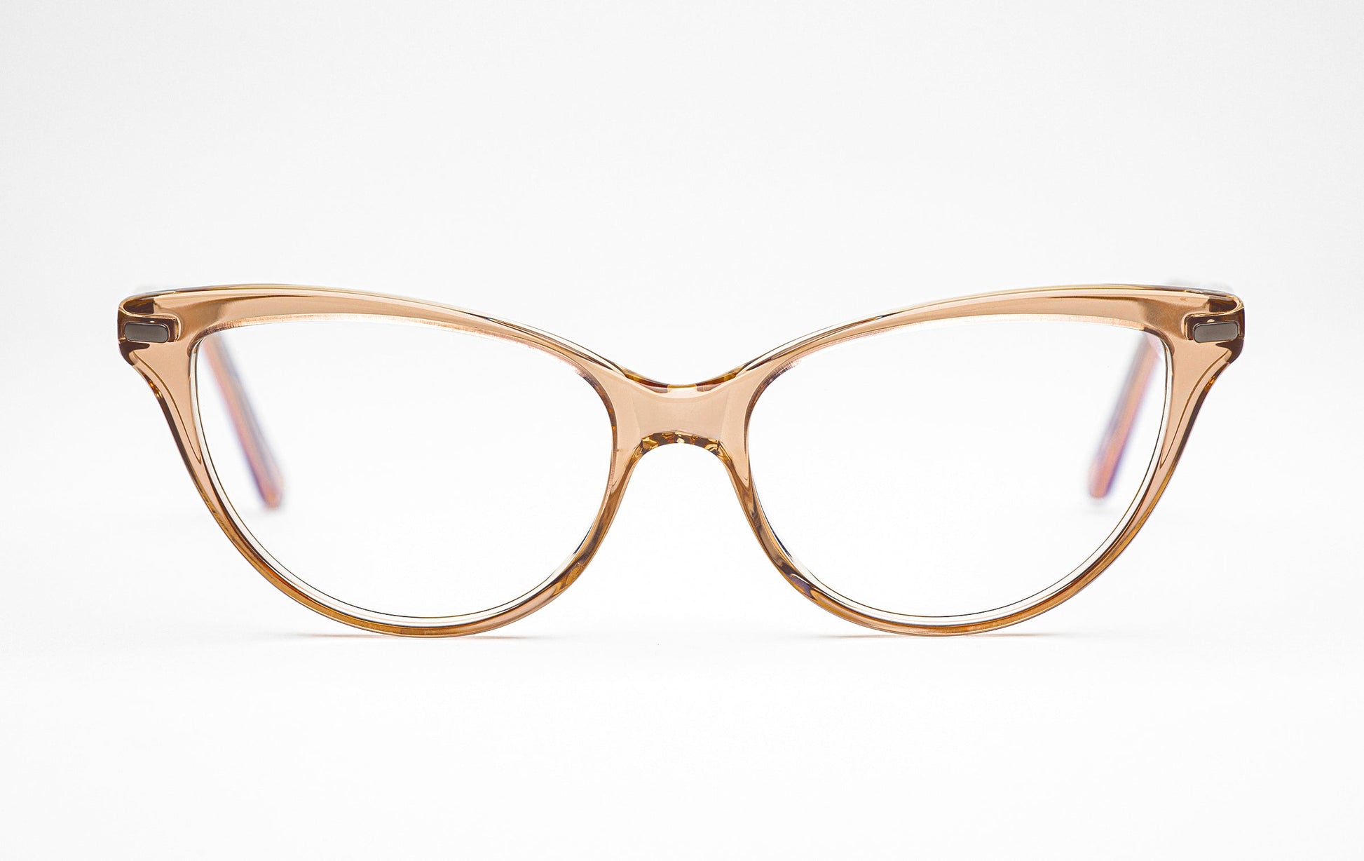 The Visionary 2 | Cat Eye Acetate Frame Eyeglasses – Gold Cateye Designer Prescription Glasses  