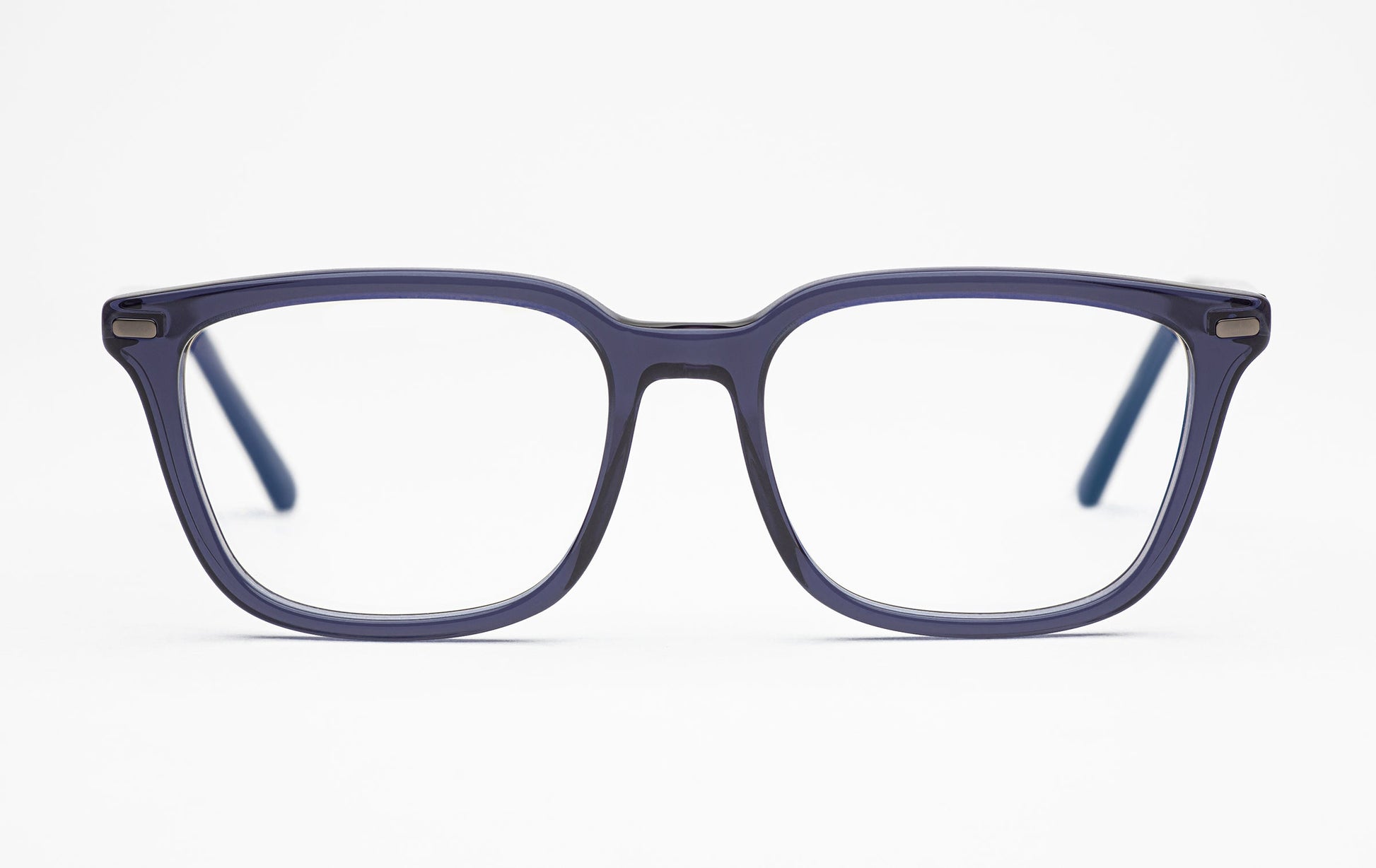 The Voyager | Square Acetate Frame Eyeglasses – Blue Square Designer Prescription Glasses  