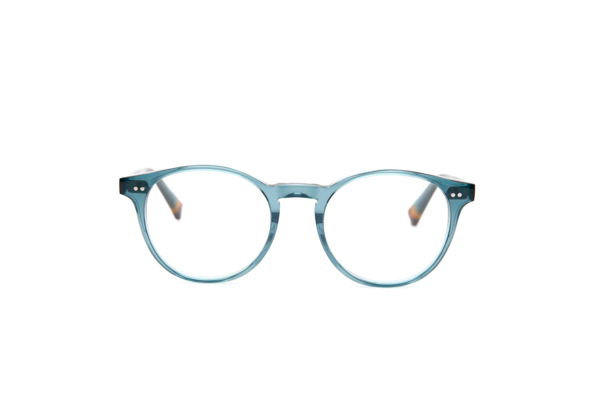 Horizon Designer Round Glasses Forest Green Front View