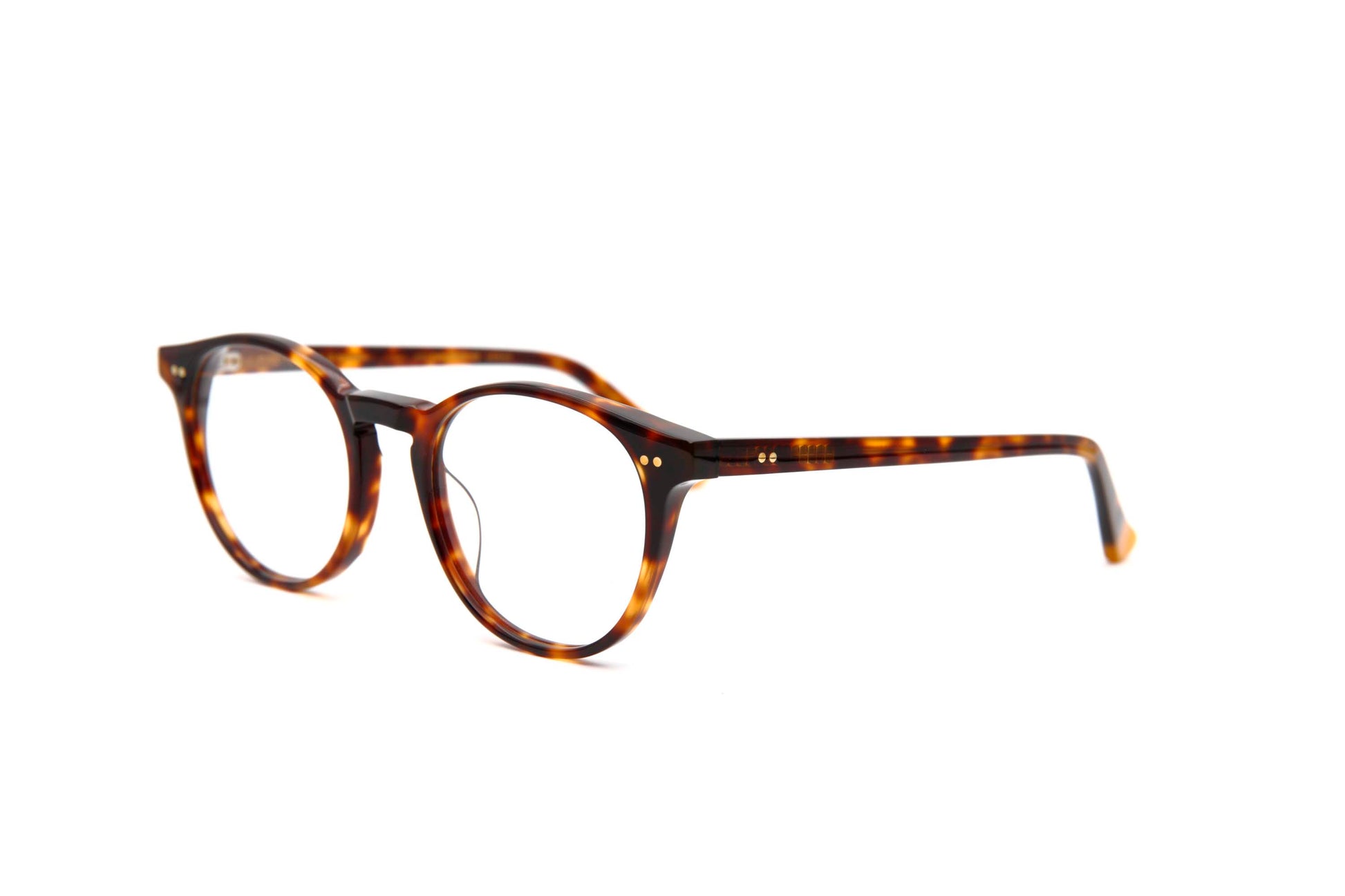 Horizon Designer Round Glasses Tortoise Pattern Right Side