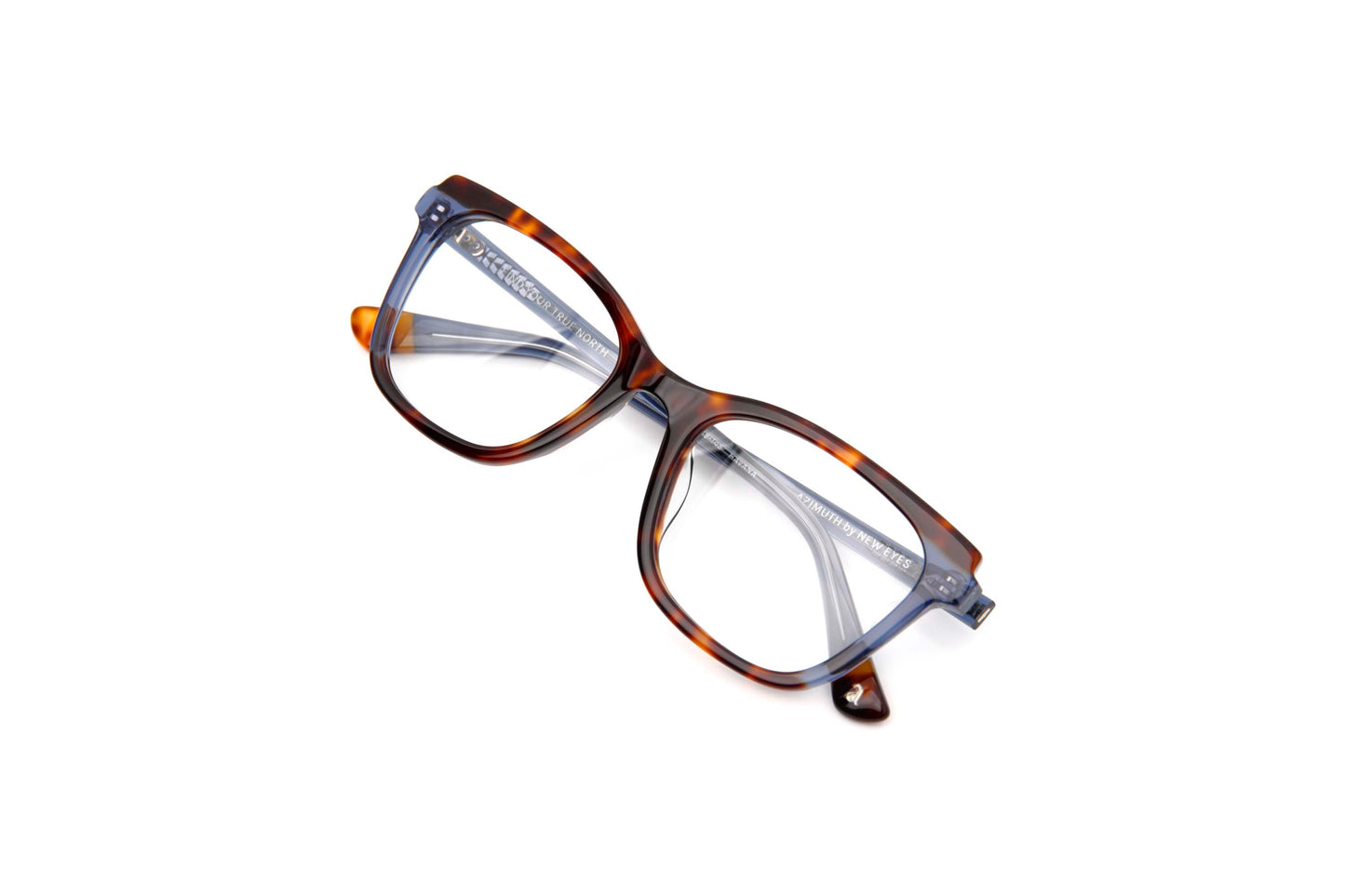 Meridian Designer Cat-Eye & Square Glasses Tortoise & Blue