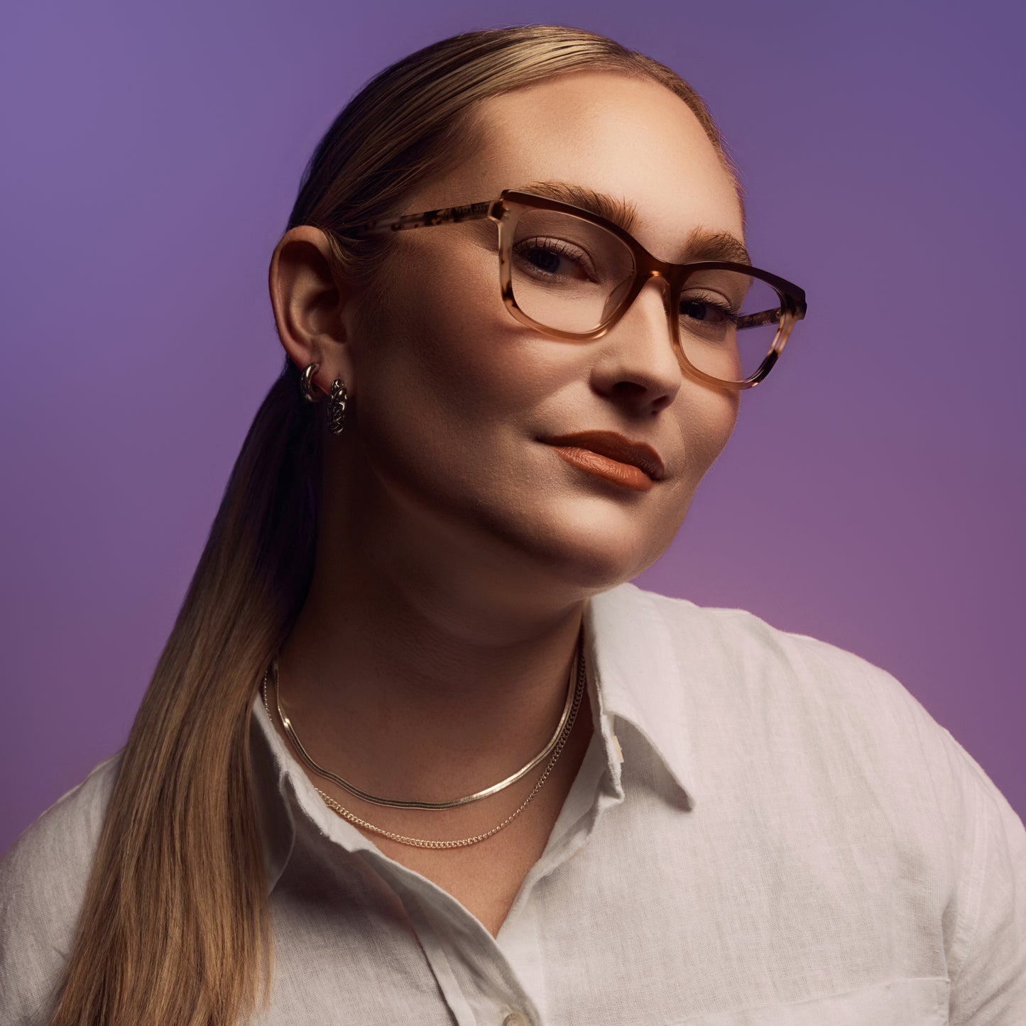 Meridian Designer Cat-Eye + Square Glasses Tortoise & Cocoa