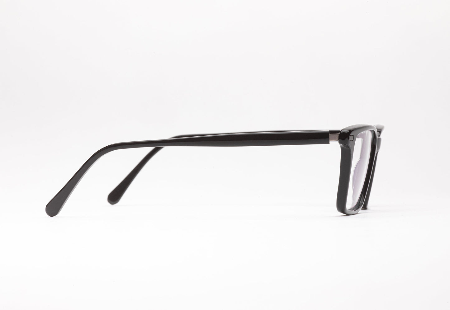 Side View - The Advocate 2 | Men's Designer Prescription Glasses with Black Rectangular Oversized Acetate Frames