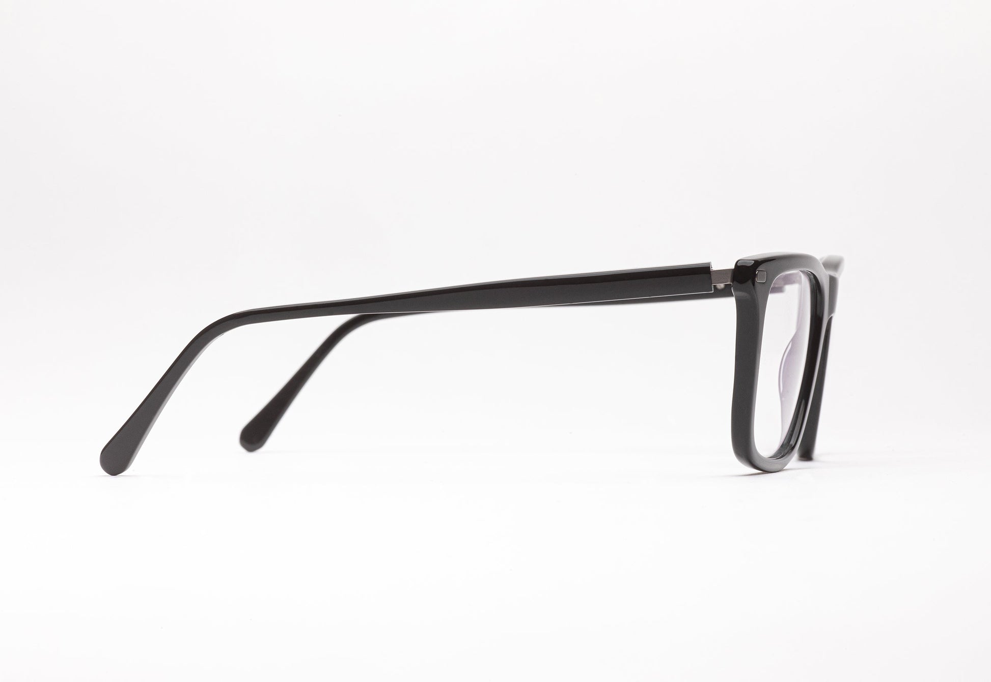 Side View - The Director | Clear Frame Glasses - Designer Prescription Glasses with Oversized Rectangular Frames 