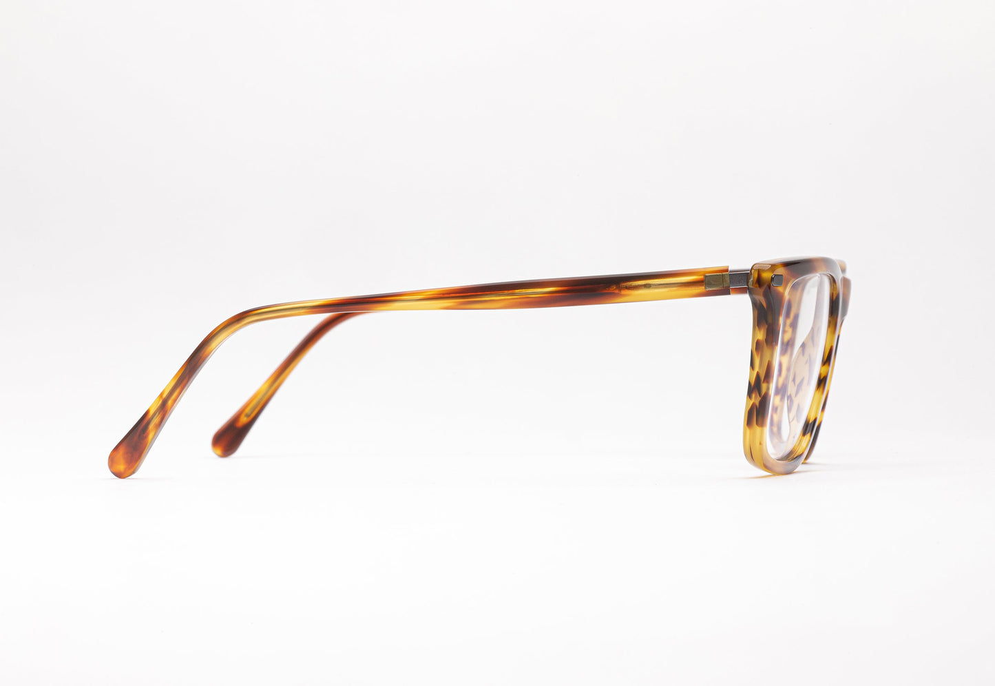 Side View - The Director 3 | Tortoiseshell Frame Glasses - Designer Prescription Glasses with Oversized Rectangular Frames 