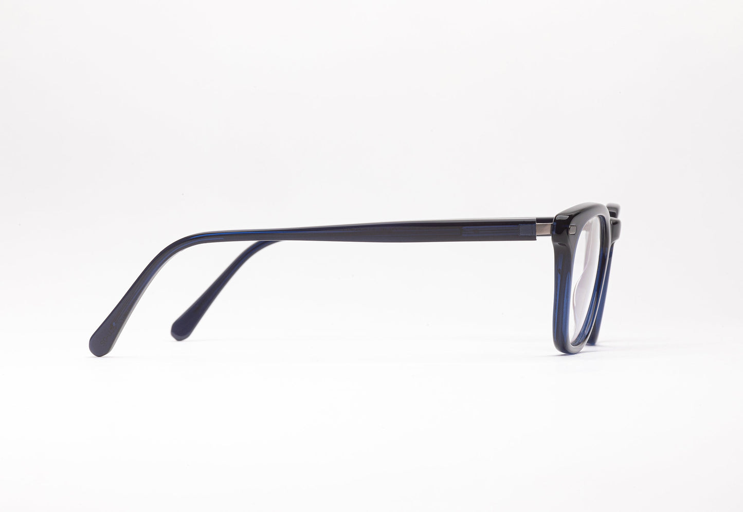 Side View - The Giver 2 | Blue Designer Prescription Unisex Glasses – Square Frames 