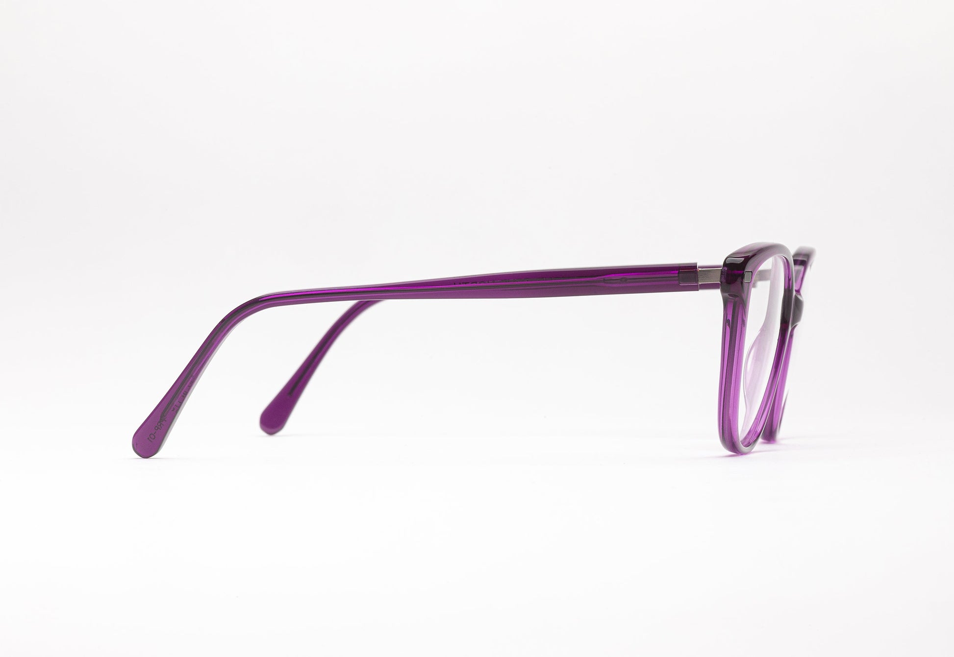 Side View - The Humanist 2 | Oval Designer Prescription Purple Glasses – Cat Eye