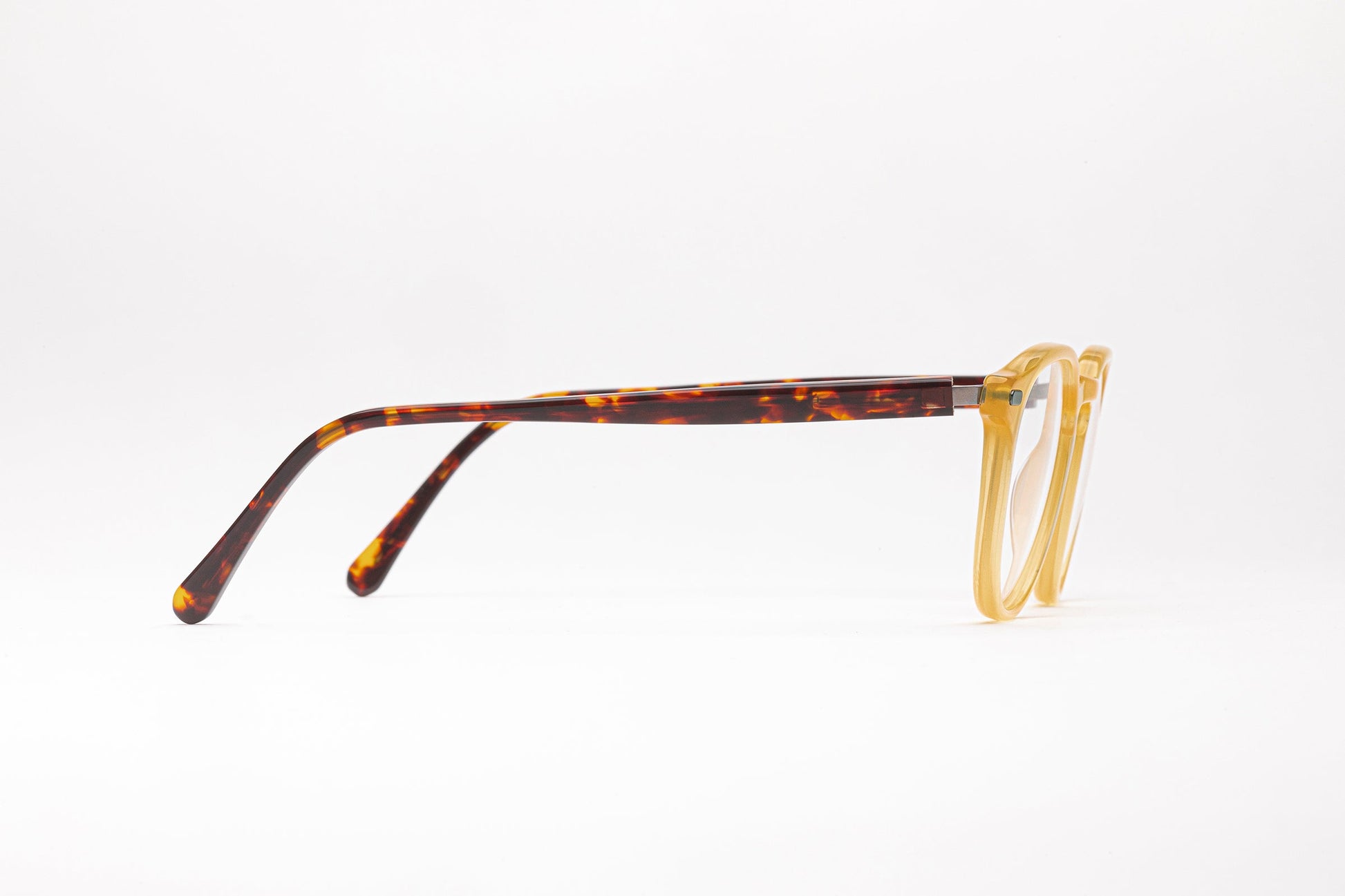 Side View - The Sage 2 | Round Frame - Designer Yellow Glasses – Prescription Designer
