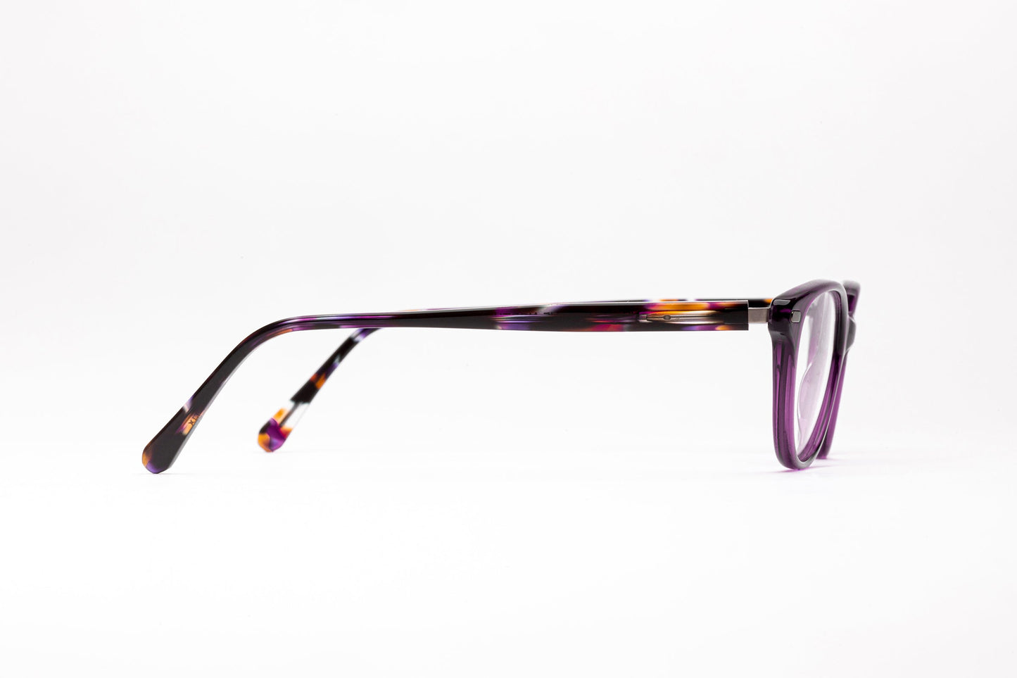 Side view Purple cateye glasse