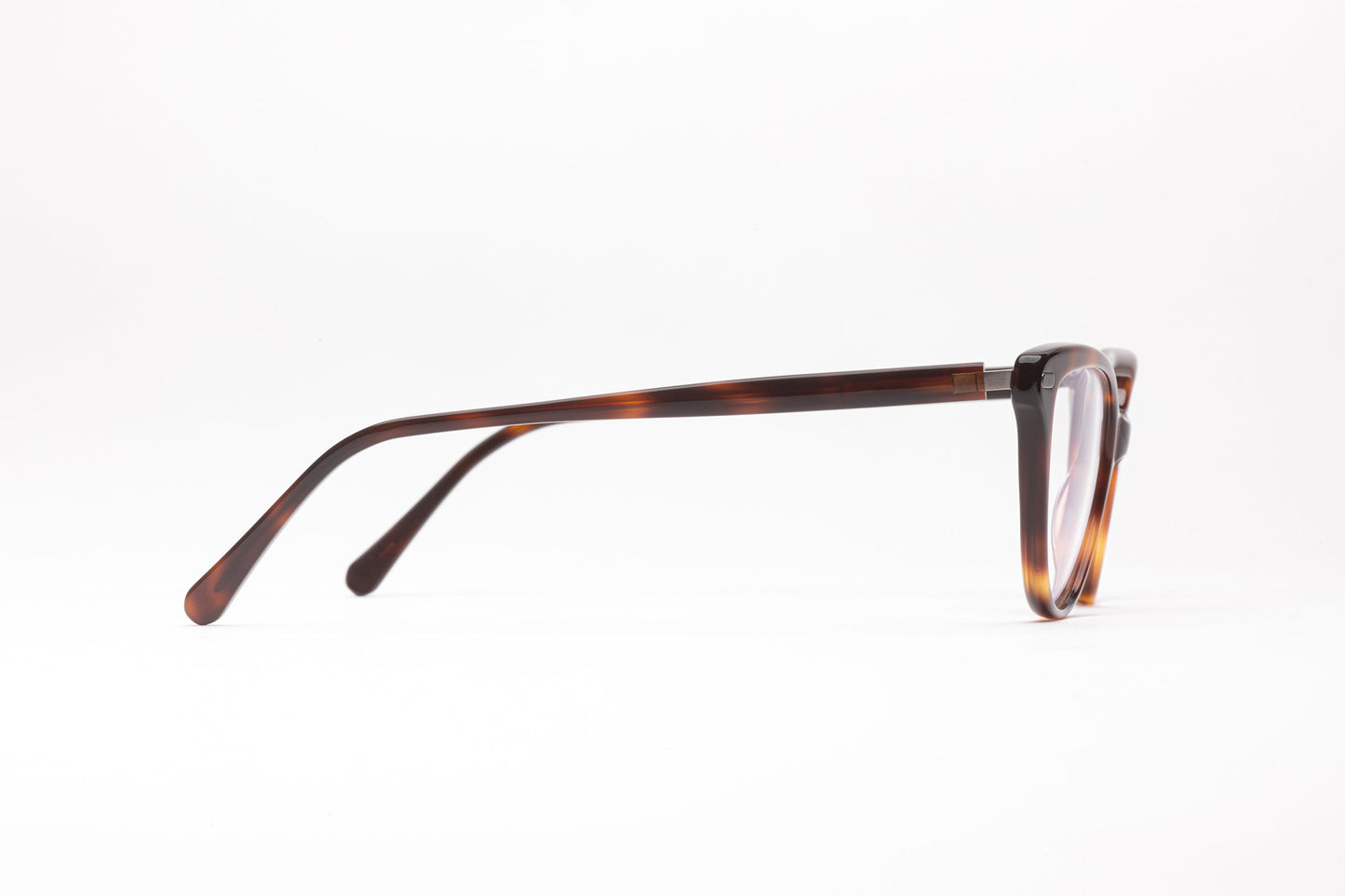 Side View - The Visionary 3 | Cat-Eye Tortoiseshell Acetate Frames – Designer Glasses  