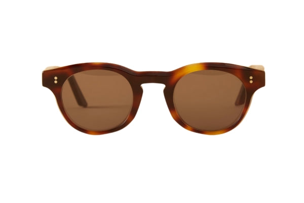 Terry - Round Designer Sunglasses - Tortoise