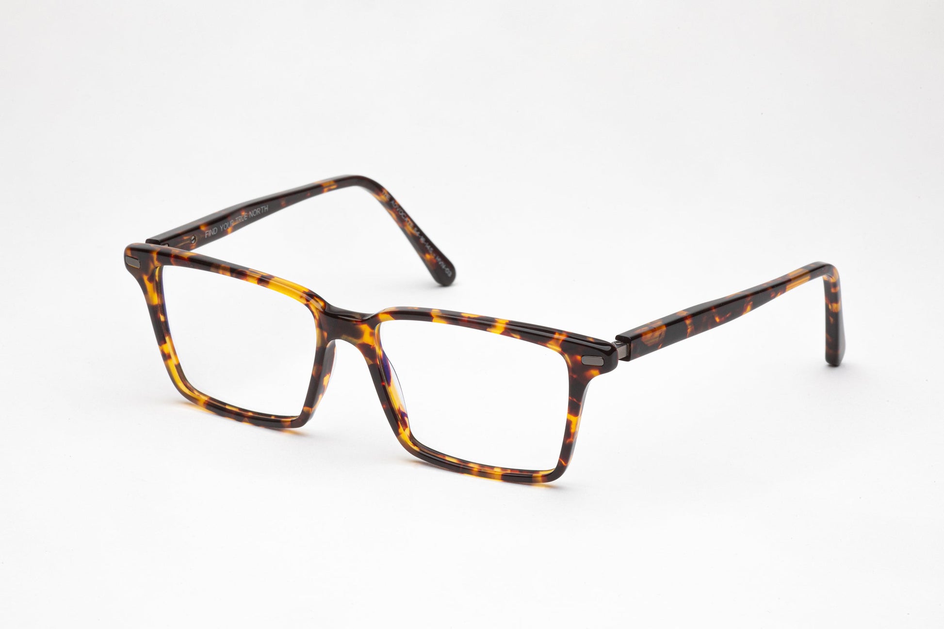 Angled View - The Advocate 3 | Mens Designer Prescription Glasses with Tortoiseshell Rectangular Oversized Acetate Frames