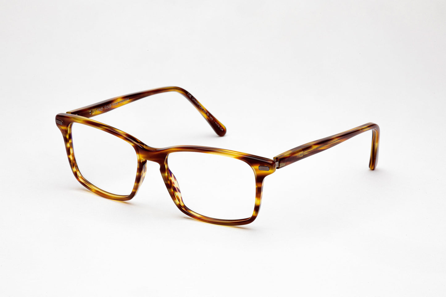 Angled View - The Champion 2 | Designer Prescription Glasses with Oversized Rectangular Frames – Classic Tortoiseshell