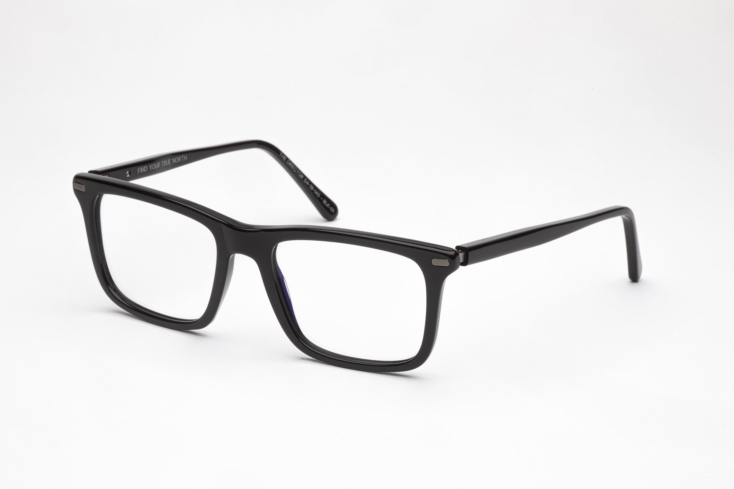 The Director 2 Rectangular Glasses Black