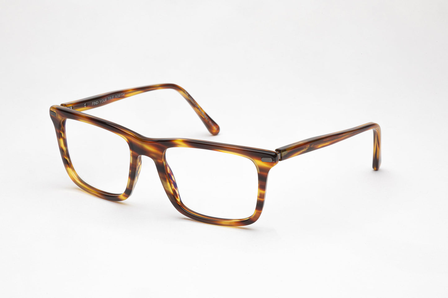 Angled View - The Director 3 | Tortoiseshell Frame Glasses - Designer Prescription Glasses with Oversized Rectangular Frames 