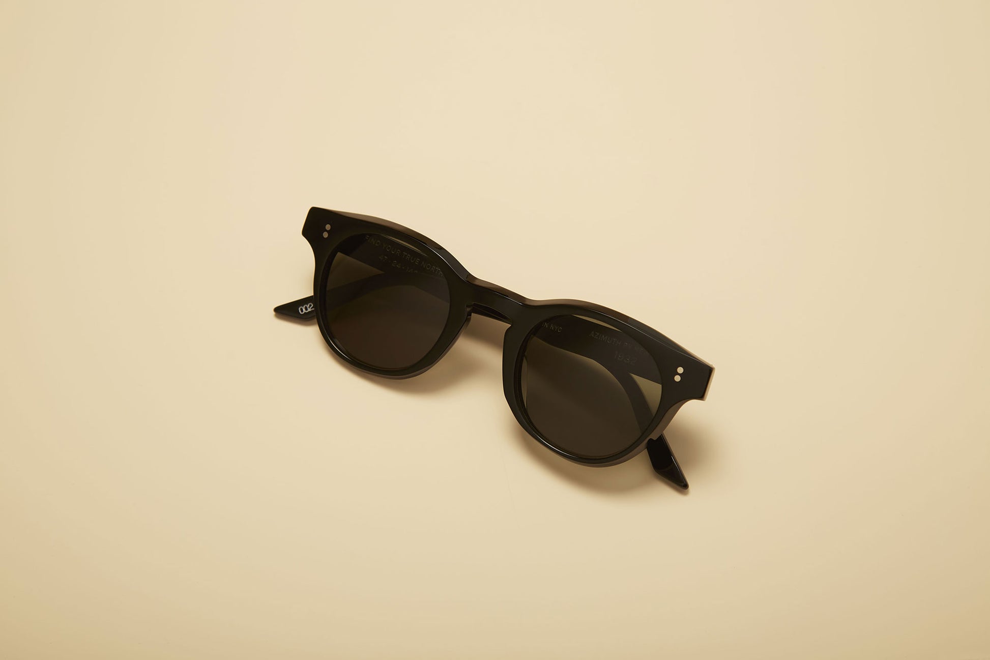 Black round sunglasses front view