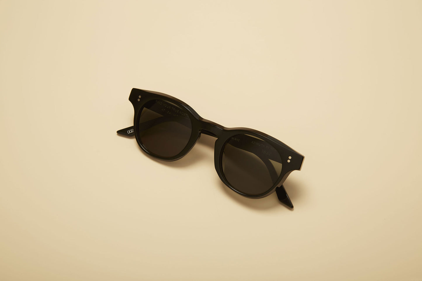 Black round sunglasses front view