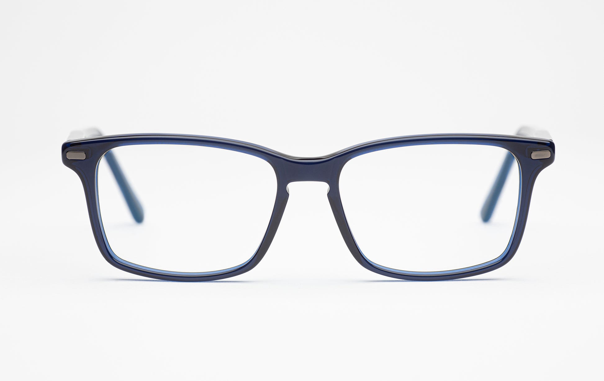 The Champion | Dark Blue Designer Prescription Glasses with Oversized Rectangular Frames