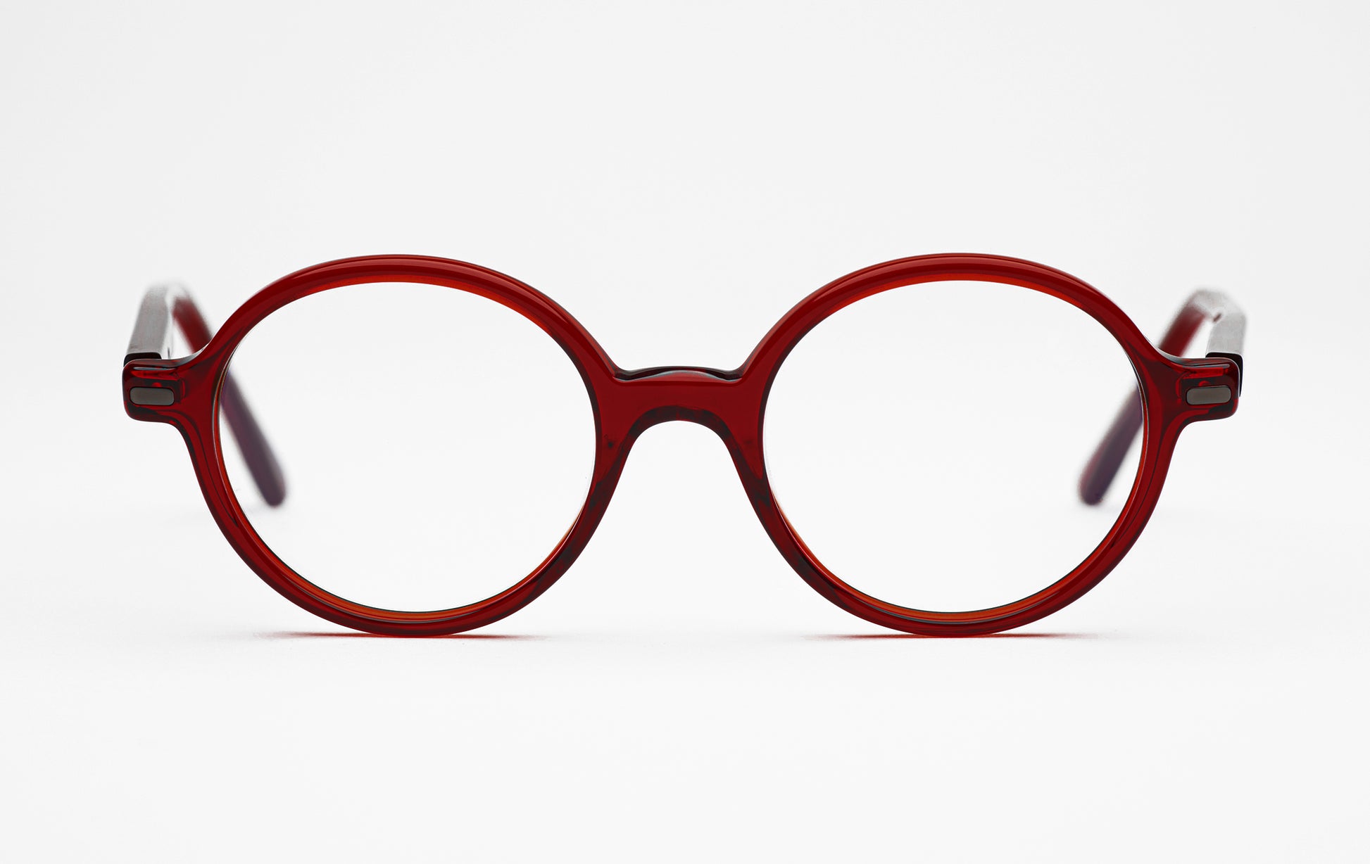 The Healer | Round Red Designer Prescription Glasses – Acetate Frames