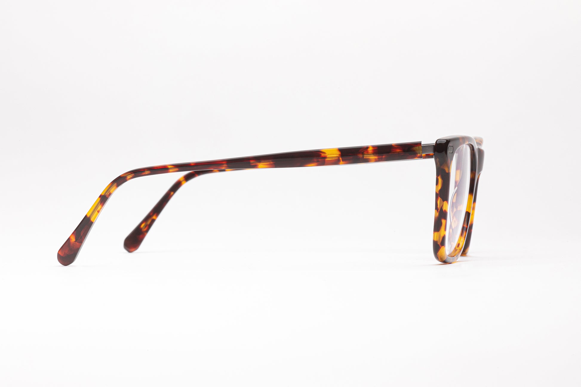 Side View - The Navigator | Square Frame - Designer Tortoiseshell Glasses – Prescription Designer