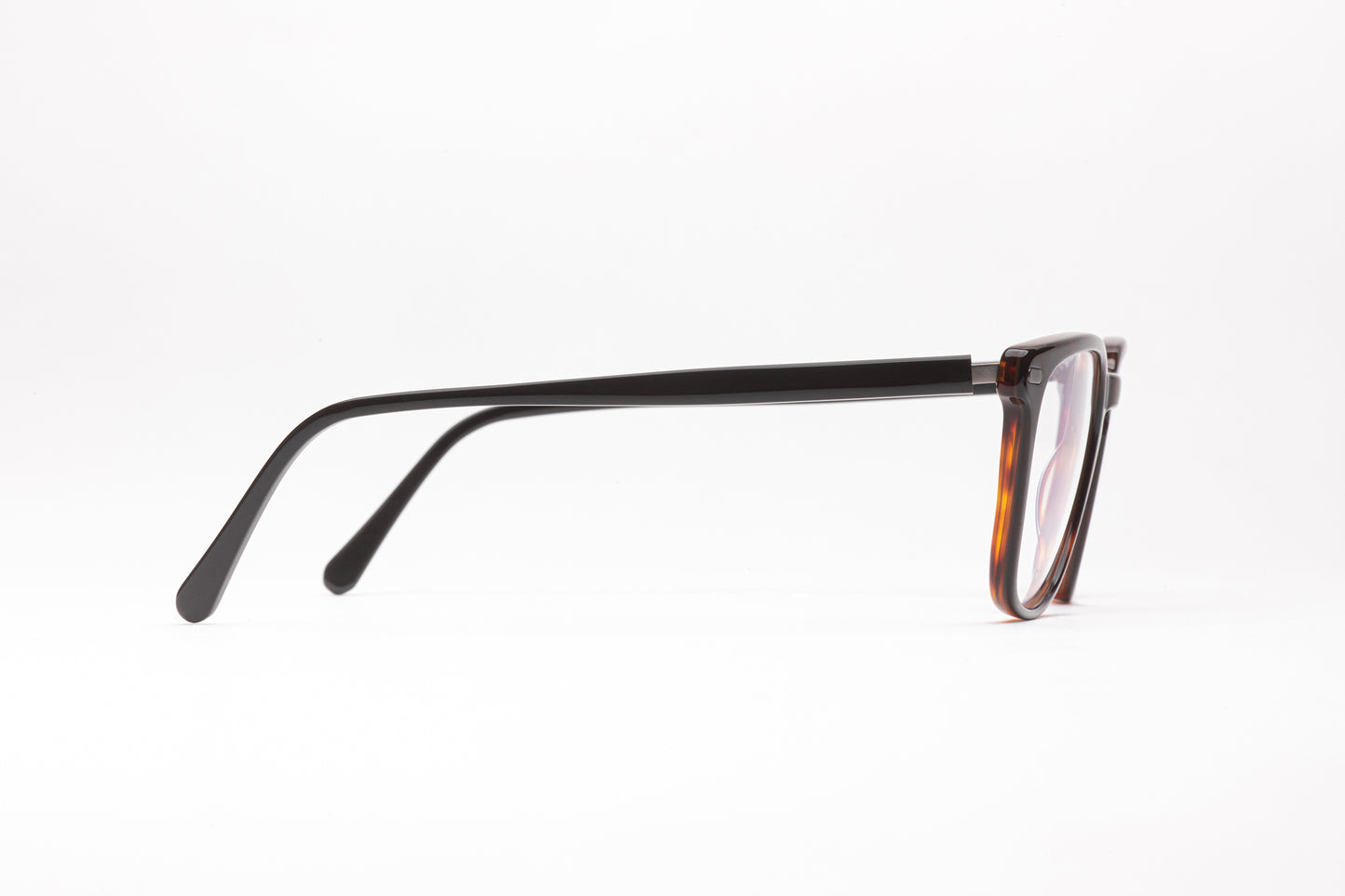 Side View - The Scholar | Low Nose Bridge - Square Acetate Frames - Designer Prescription Glasses 